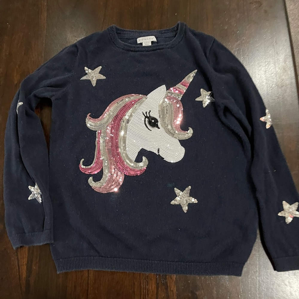 Girls unicorn sweater size 10